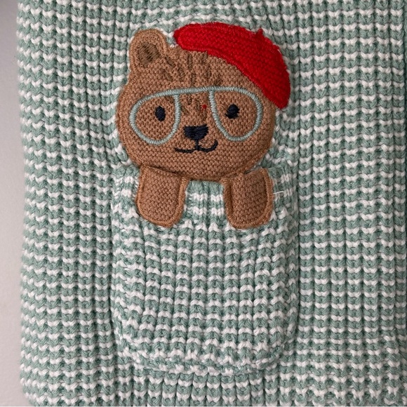 John Lewis Baby Bear Hooded Sherpa Sweater Jacket Cardigan Unisex Sz 18-24 mo - Picture 2 of 10